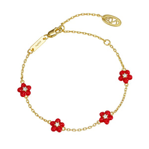 Petit Daisy Red Bracelet Anna Zuckerman