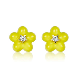Petit Daisy Yellow Earrings Anna Zuckerman