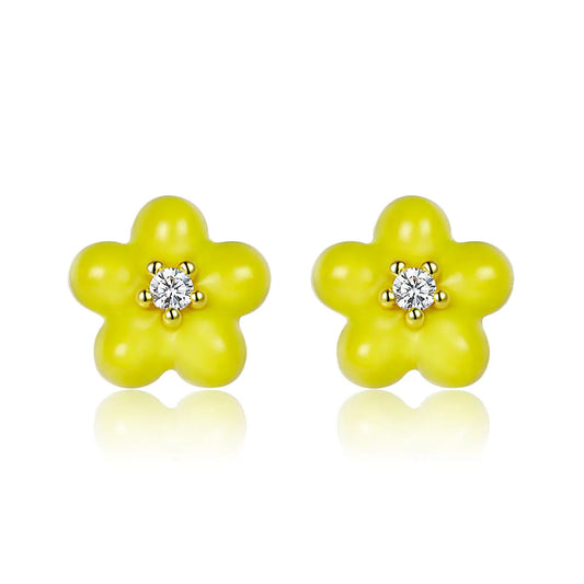 Petit Daisy Yellow Earrings Anna Zuckerman