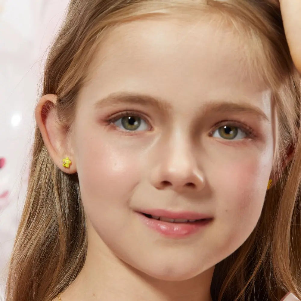Petit Daisy Yellow Earrings Anna Zuckerman