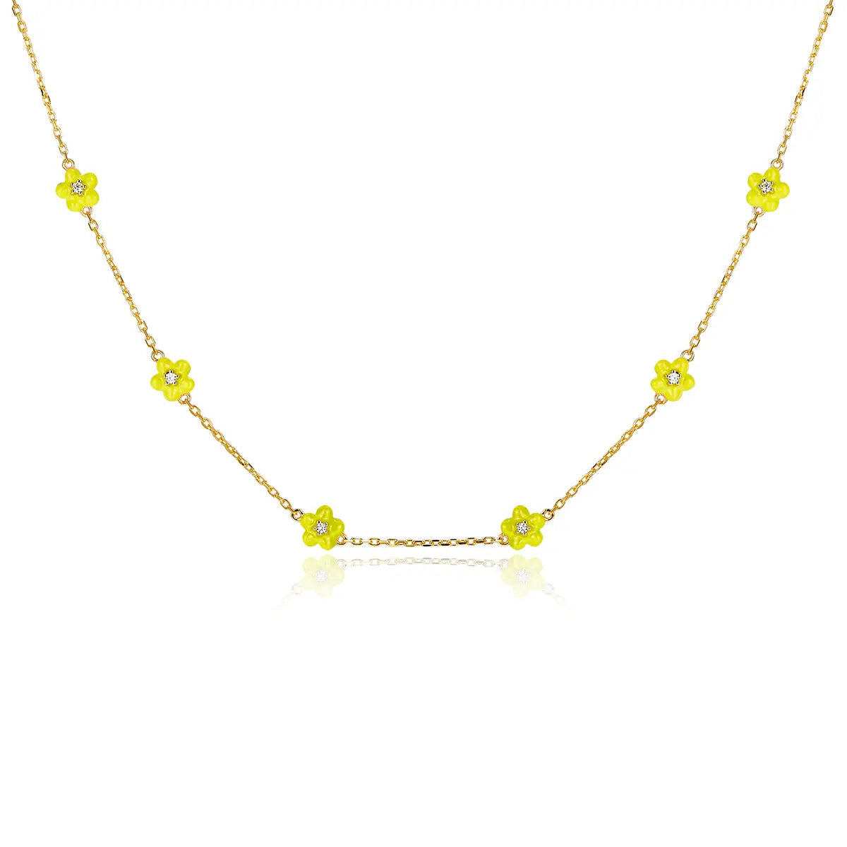 Petit Daisy Yellow Necklace Anna Zuckerman