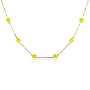Petit Daisy Yellow Necklace Anna Zuckerman