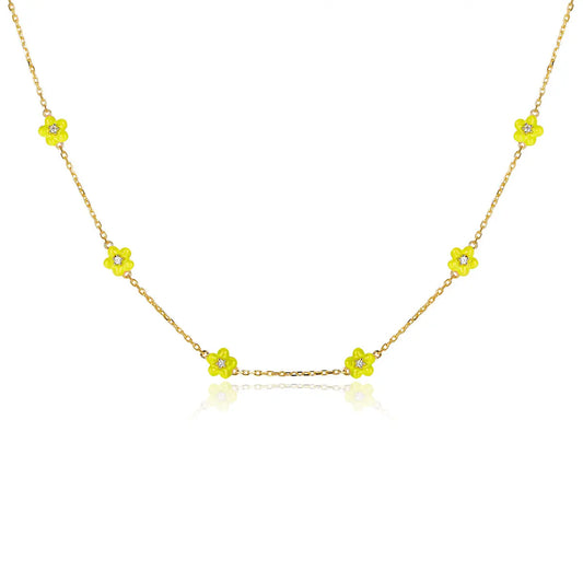 Petit Daisy Yellow Necklace Anna Zuckerman
