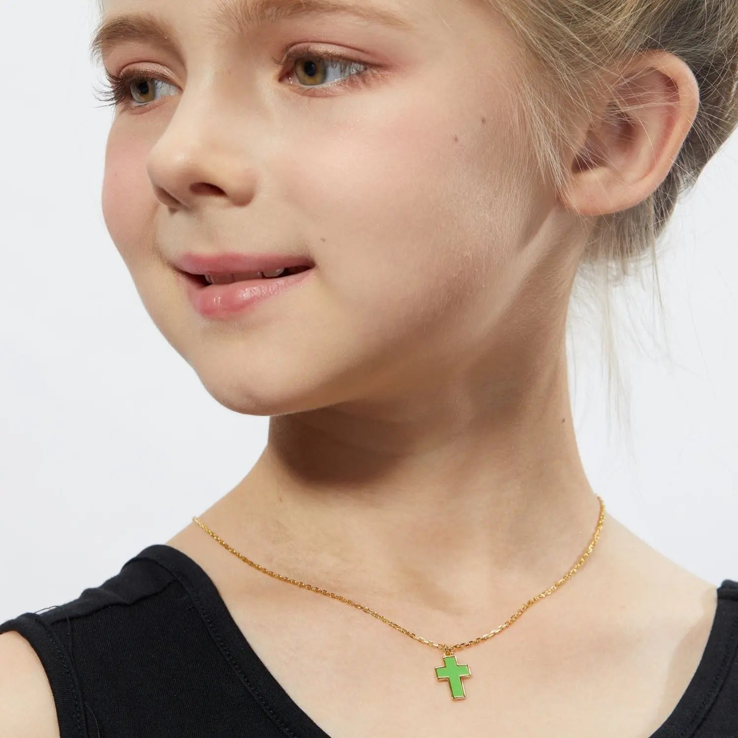Petit Faith Necklace in Green Anna Zuckerman