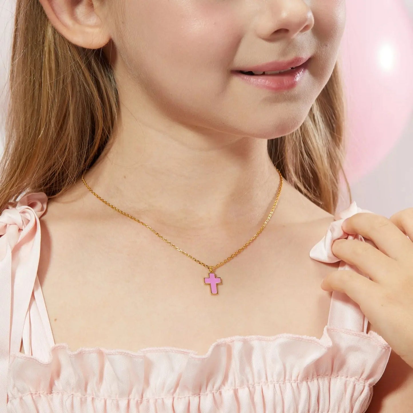 Petit Faith Necklace in Rose Anna Zuckerman