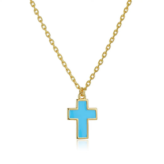 Petit Faith Necklace in Sky Blue Anna Zuckerman