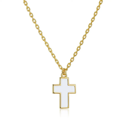 Petit Faith Necklace in White Anna Zuckerman