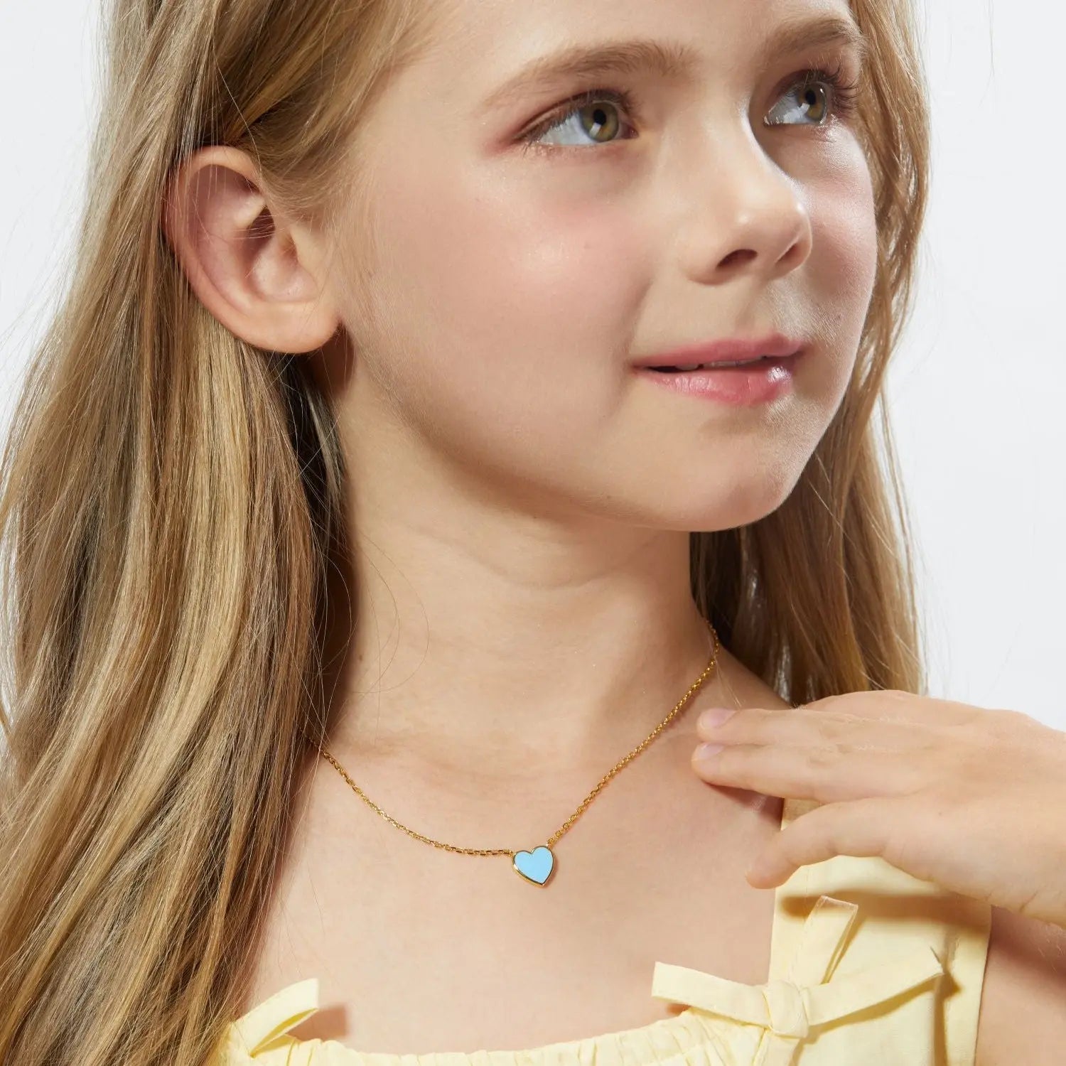 Petit Love Necklace in Sky Blue Anna Zuckerman