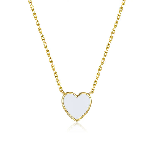 Petit Love Necklace in White Anna Zuckerman