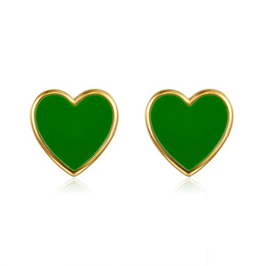 Petit Love Studs in Green Anna Zuckerman