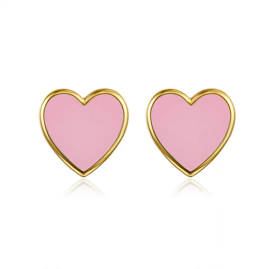 Petit Love Studs in Pink Anna Zuckerman