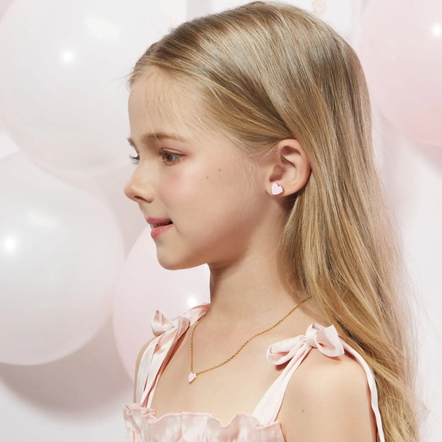 Petit Love Studs in Pink Anna Zuckerman