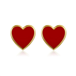 Petit Love Studs in Red Anna Zuckerman
