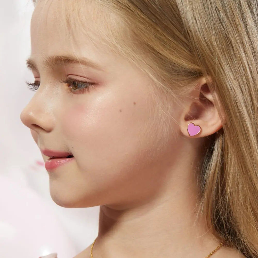 Petit Love Studs in Rose Anna Zuckerman