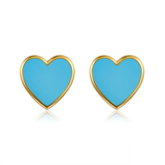 Petit Love Studs in Sky Blue Anna Zuckerman