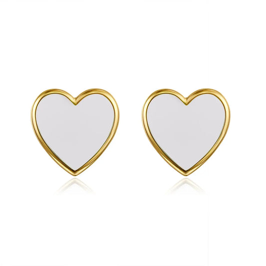 Petit Love Studs in White Anna Zuckerman