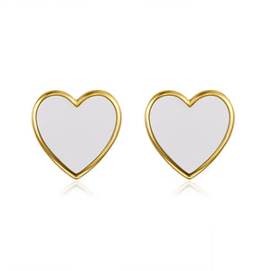 Petit Love Studs in White Anna Zuckerman
