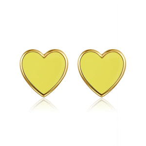Petit Love Studs in Yellow Anna Zuckerman