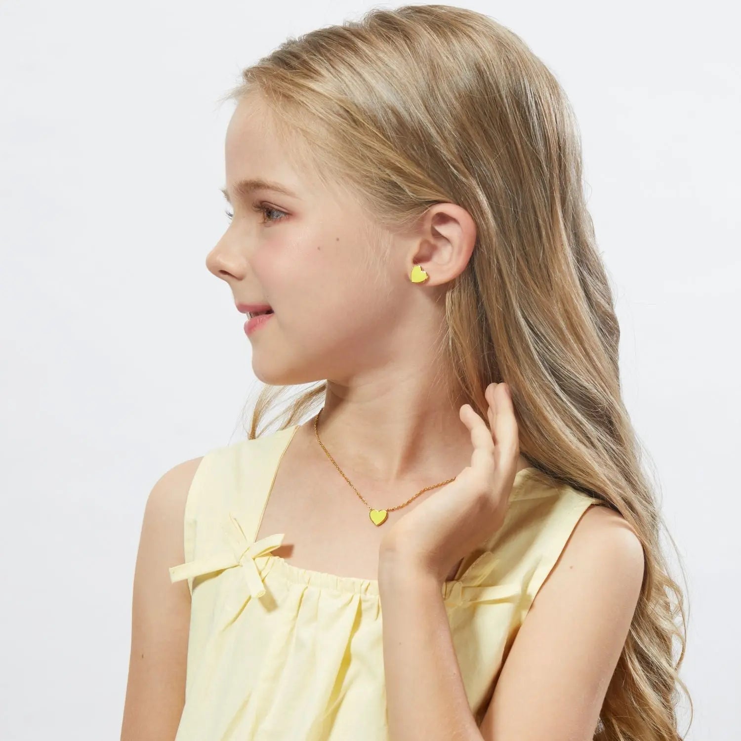 Petit Love Studs in Yellow Anna Zuckerman