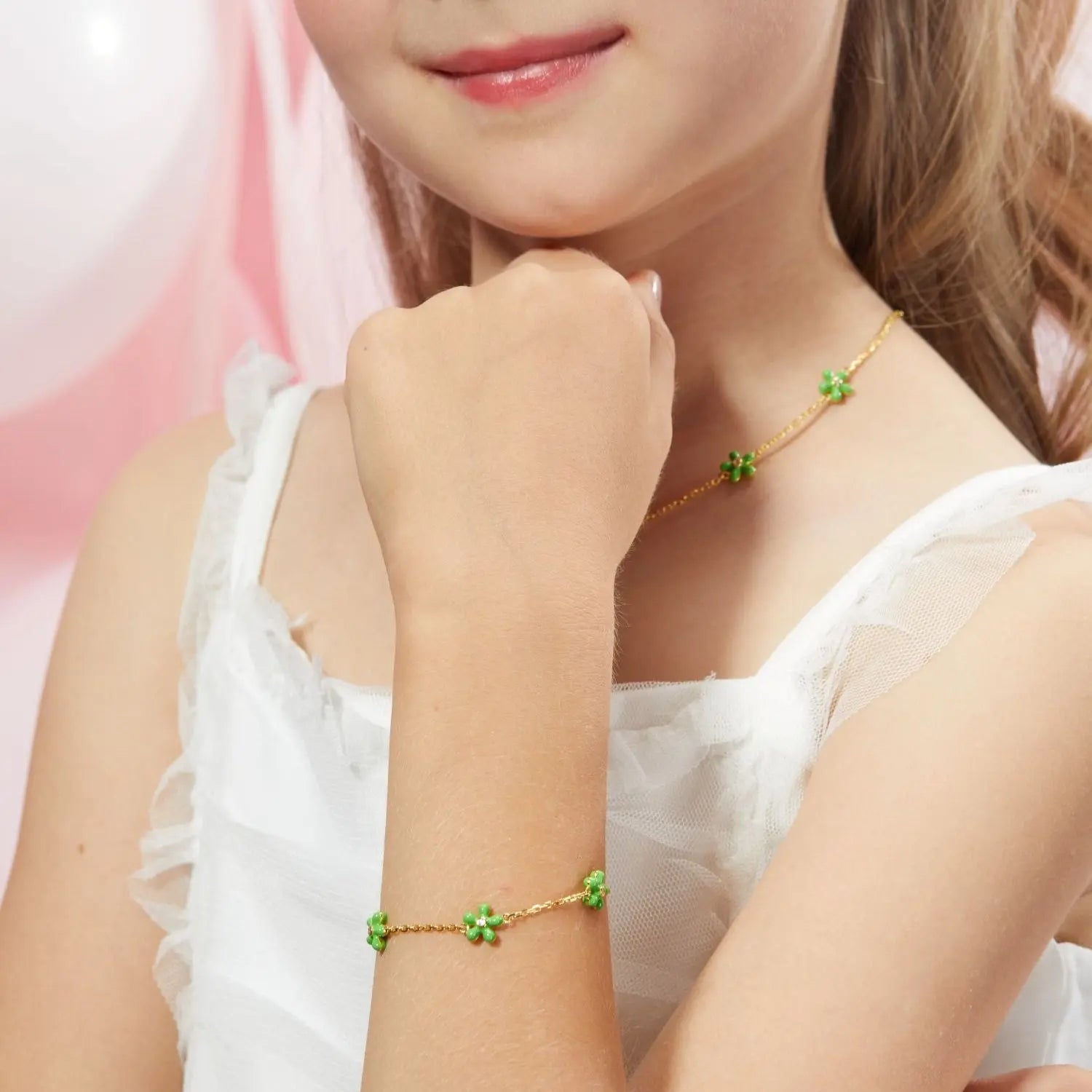 Petit Rosie Bracelet in Green Anna Zuckerman