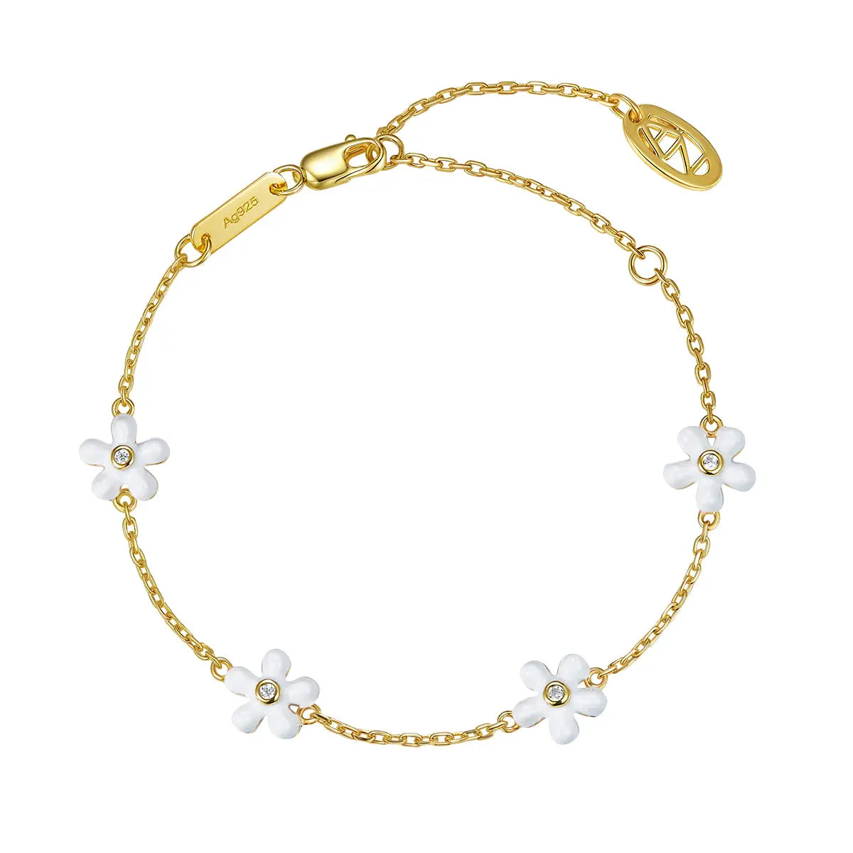 Petit Rosie Bracelet in White Anna Zuckerman