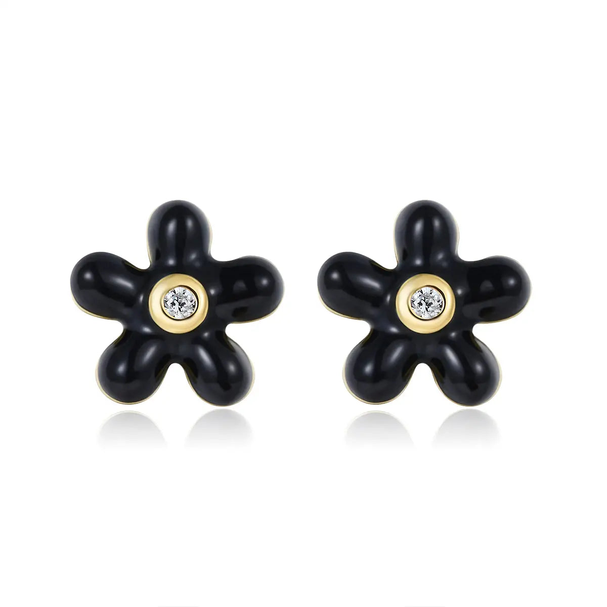 Petit Rosie Earrings in Black Anna Zuckerman