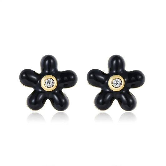 Petit Rosie Earrings in Black Anna Zuckerman