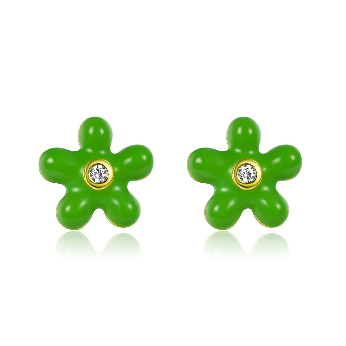 Petit Rosie Earrings in Green Anna Zuckerman