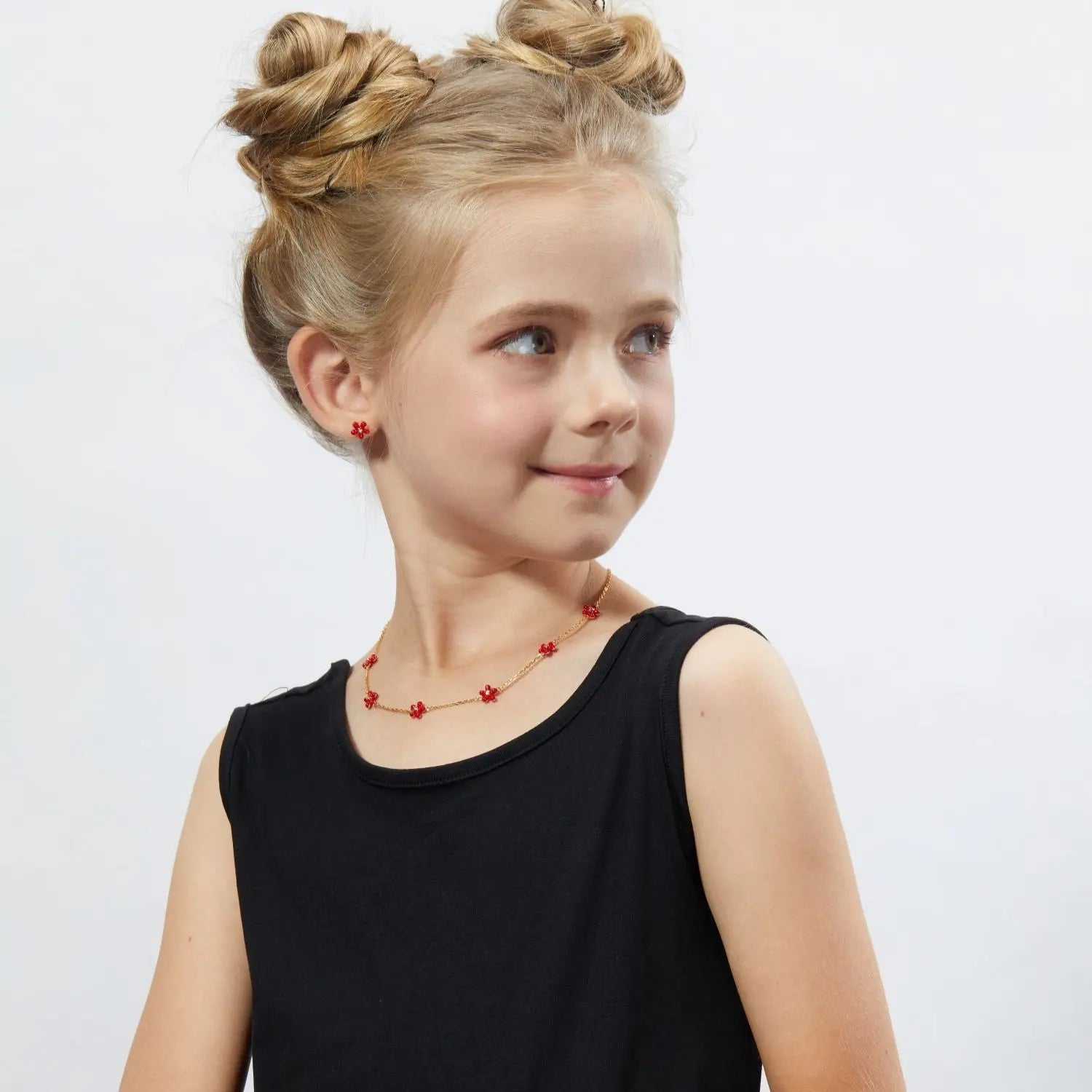 Petit Rosie Earrings in Red Anna Zuckerman