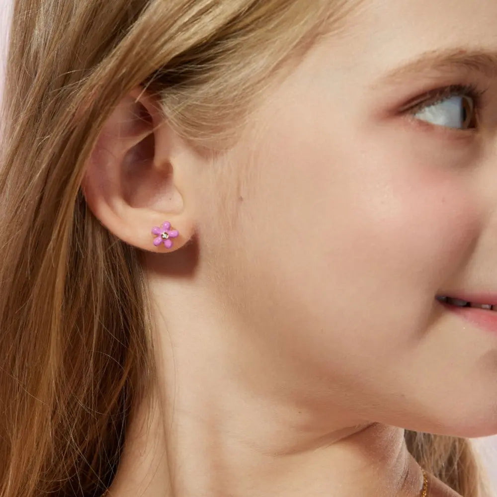 Petit Rosie Earrings in Rose Anna Zuckerman
