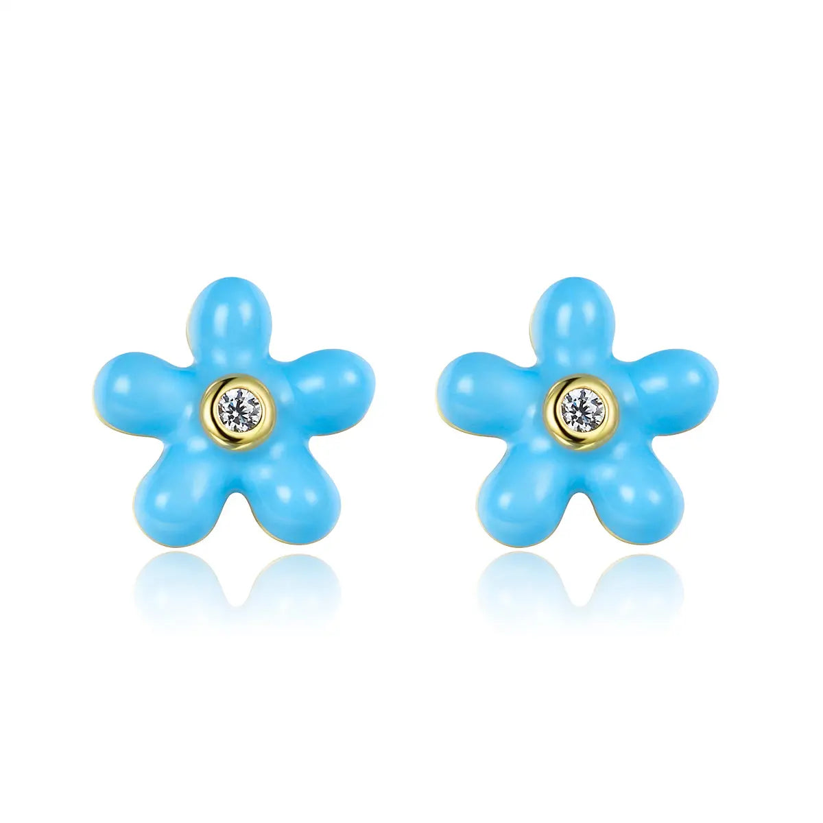 Petit Rosie Earrings in Sky Blue Anna Zuckerman