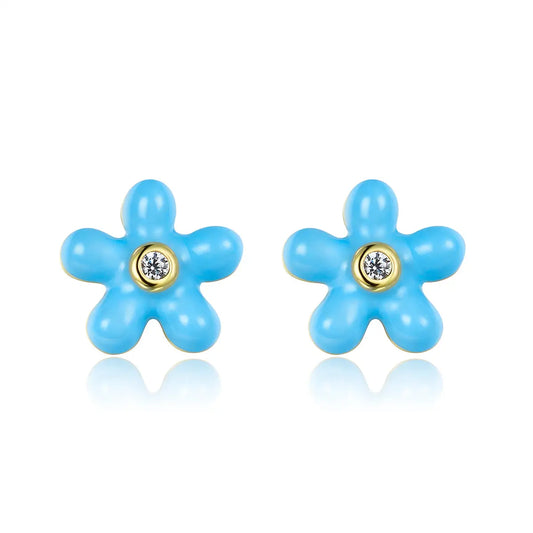 Petit Rosie Earrings in Sky Blue Anna Zuckerman