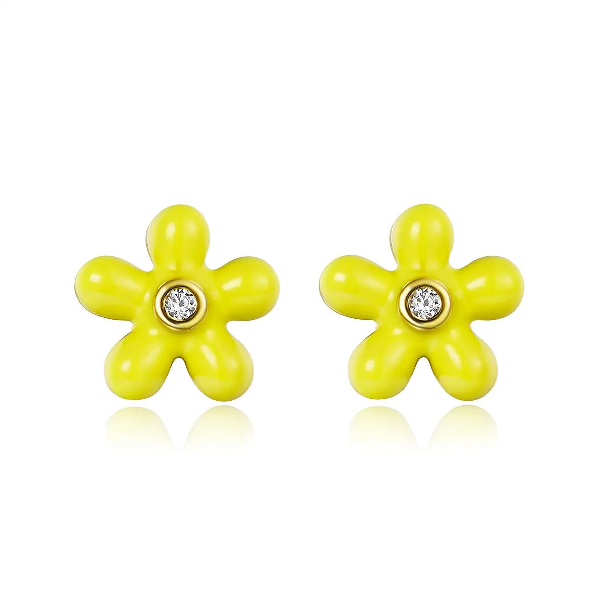 Petit Rosie Earrings in Yellow Anna Zuckerman