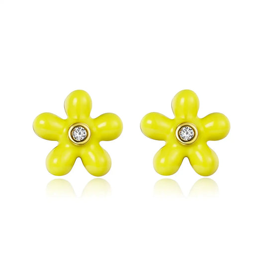 Petit Rosie Earrings in Yellow Anna Zuckerman