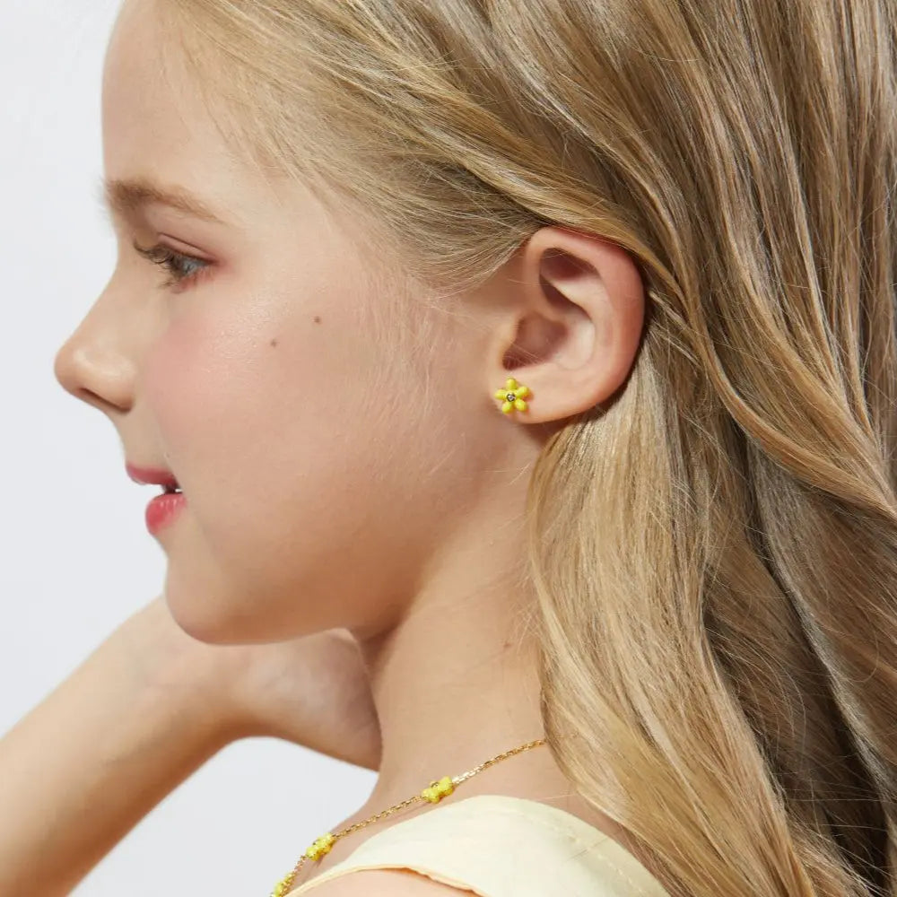 Petit Rosie Earrings in Yellow Anna Zuckerman