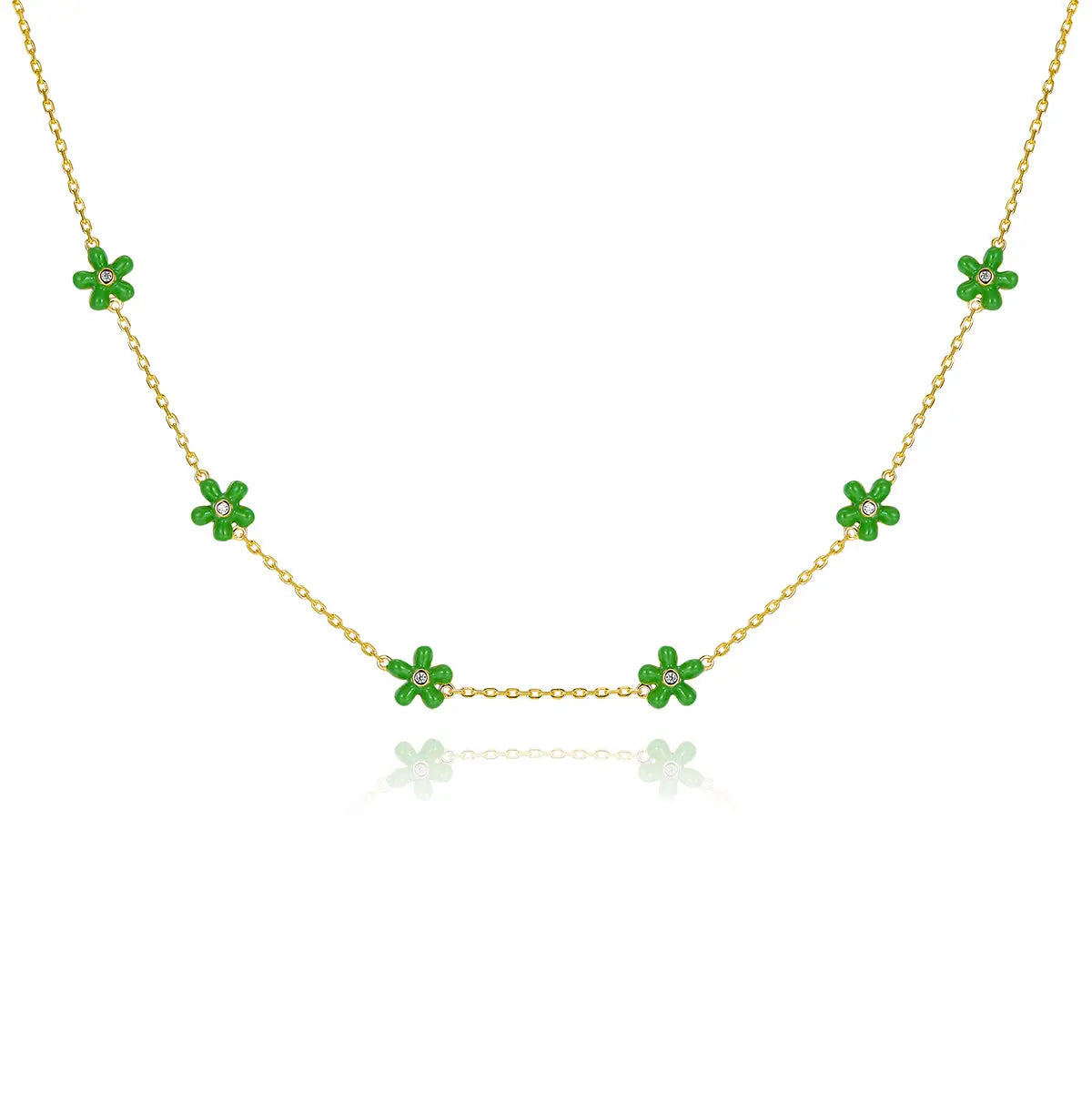 Petit Rosie Green Necklace Anna Zuckerman