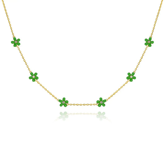 Petit Rosie Green Necklace Anna Zuckerman