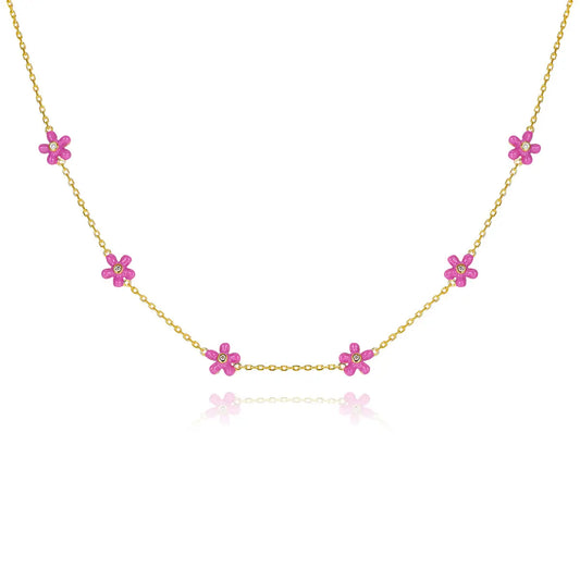 Petit Rosie Rose Necklace Anna Zuckerman