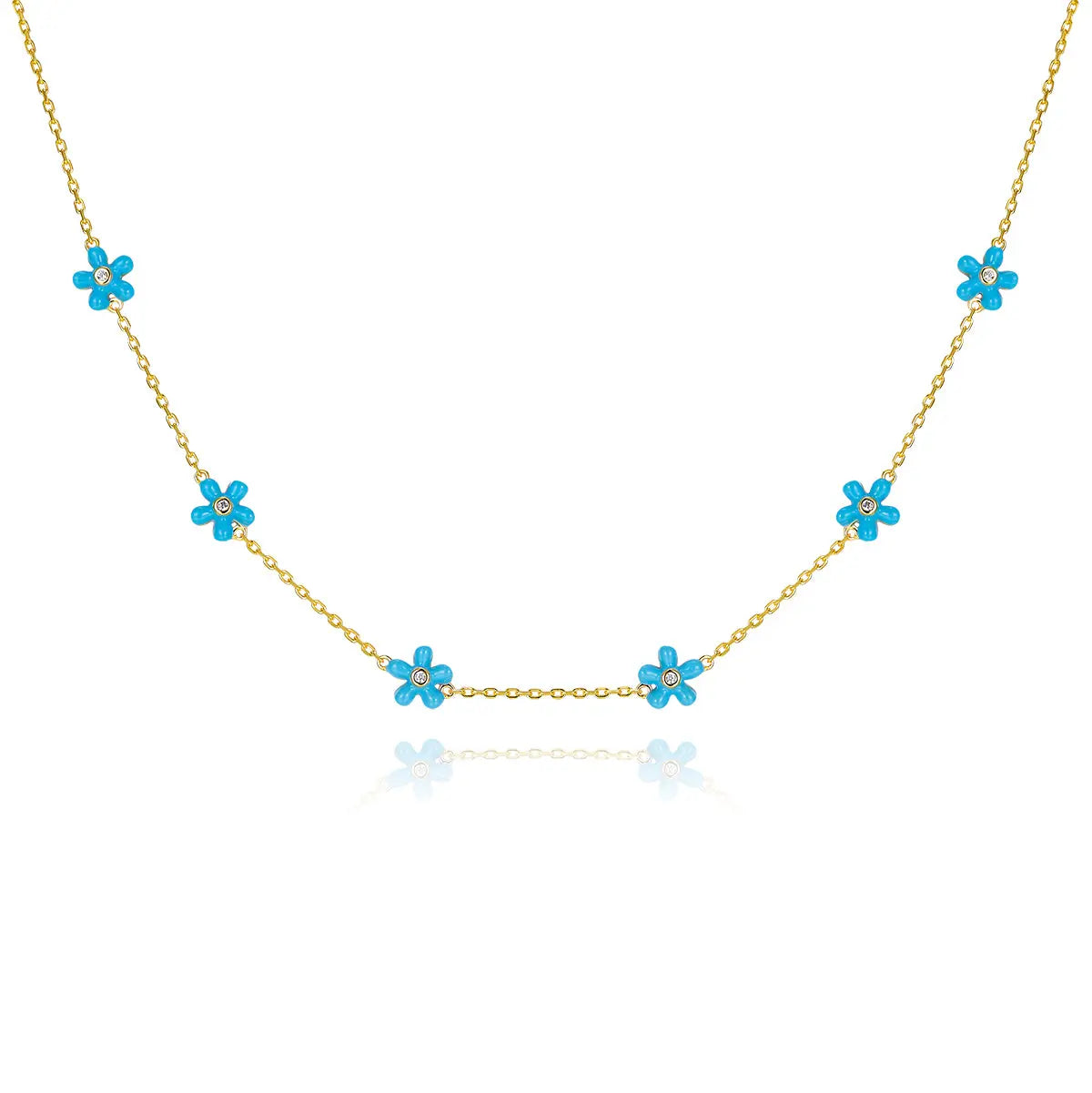Petit Rosie Sky Blue Necklace Anna Zuckerman