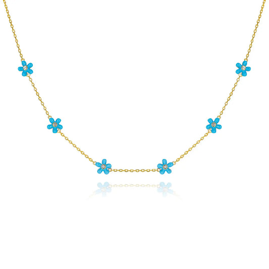 Petit Rosie Sky Blue Necklace Anna Zuckerman