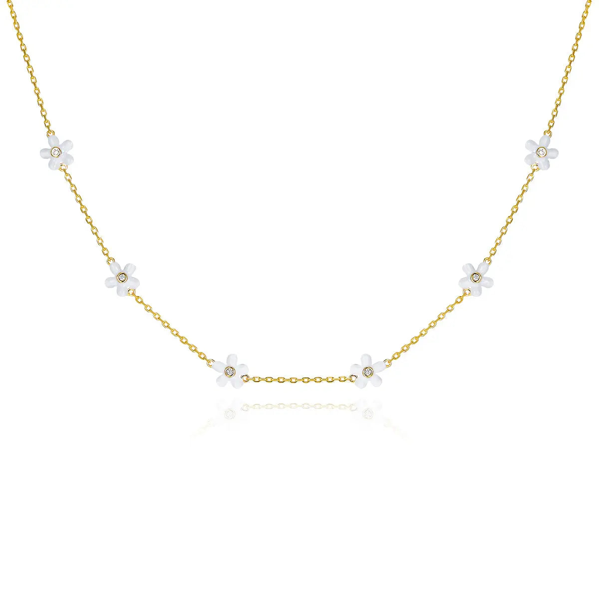 Petit Rosie White Necklace Anna Zuckerman