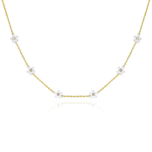 Petit Rosie White Necklace Anna Zuckerman