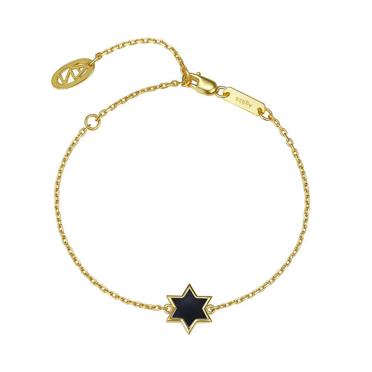 Petit Star of David Bracelet in Black Anna Zuckerman