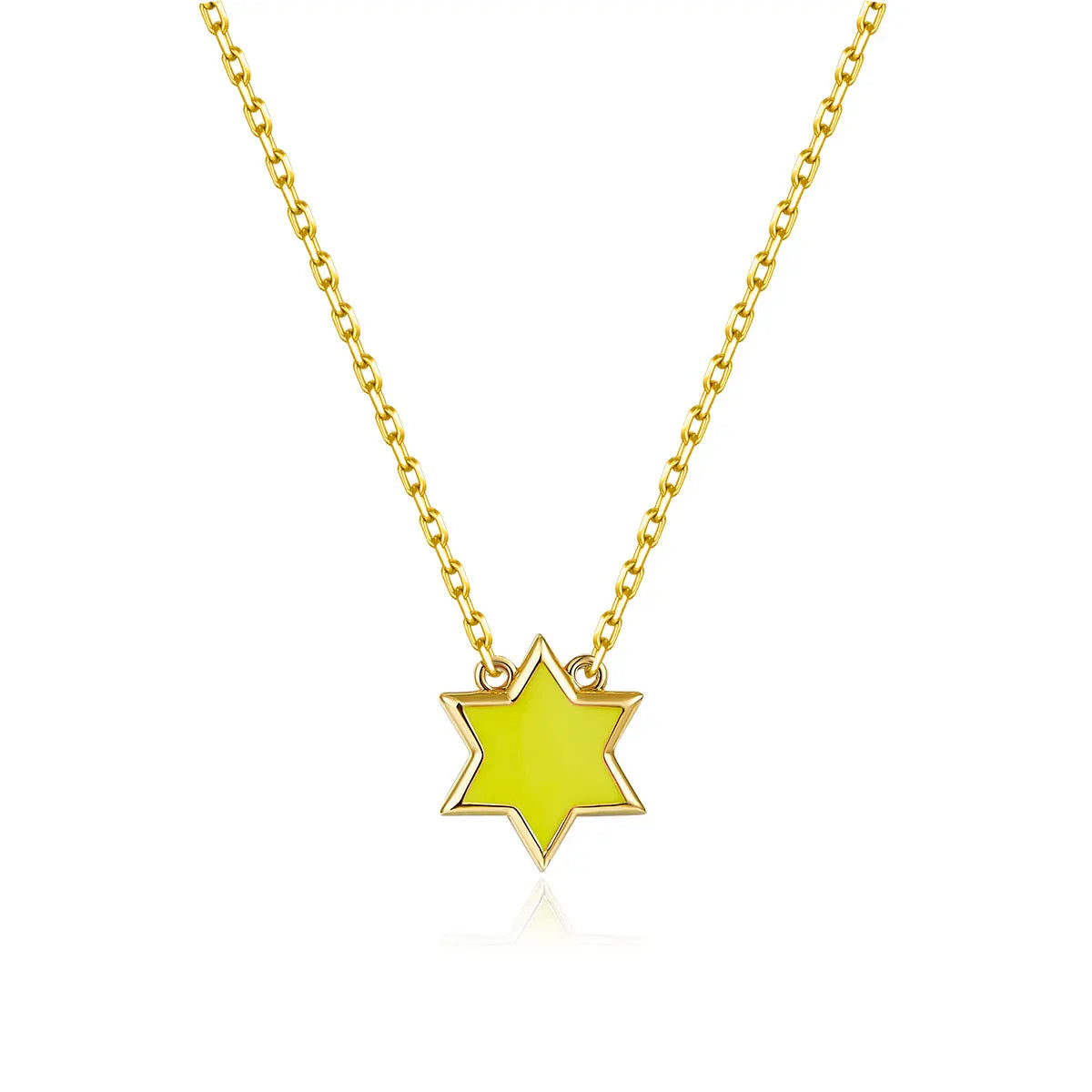 Petit Star of David Necklace in Yellow Anna Zuckerman