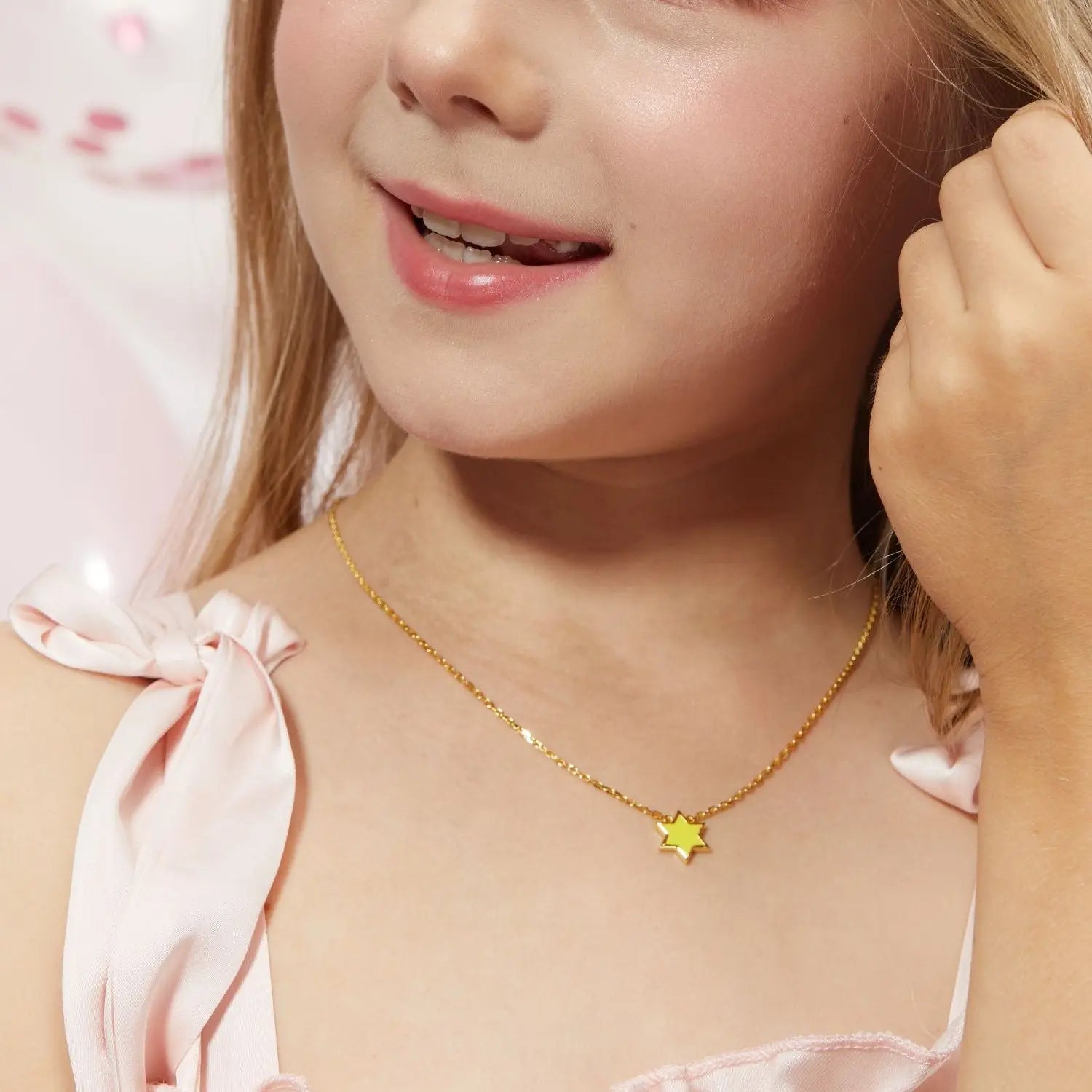 Petit Star of David Necklace in Yellow Anna Zuckerman