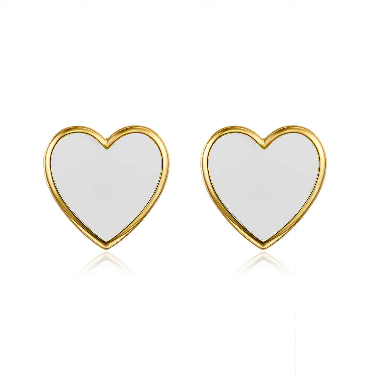 Petit Love Studs in White