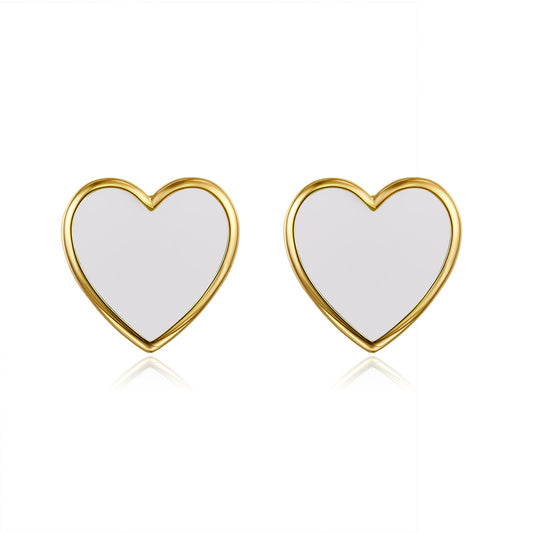 Petit Love Studs in White