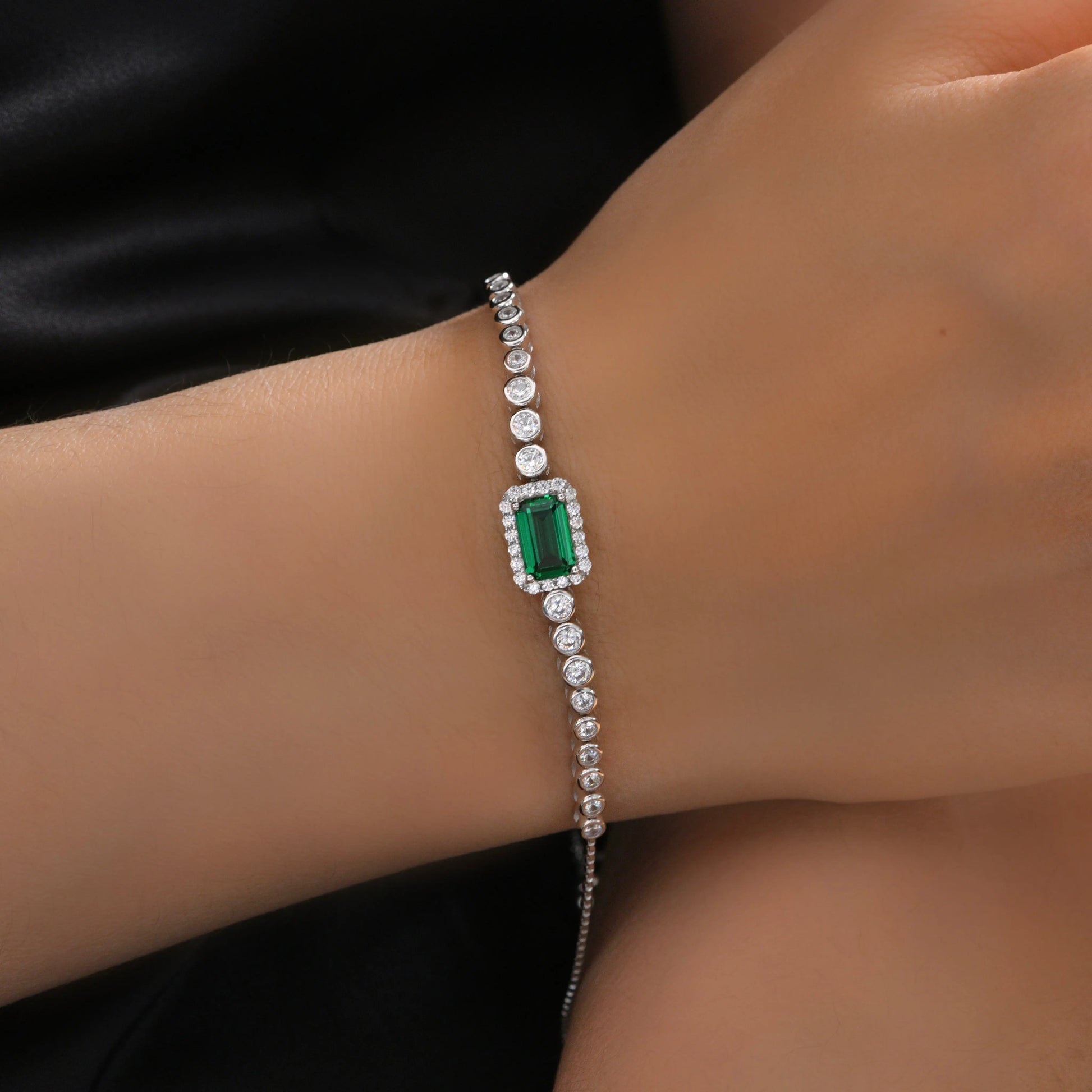 Anastasia 36 Emerald Cut Bracelet - Anna Zuckerman Luxury Bracelets