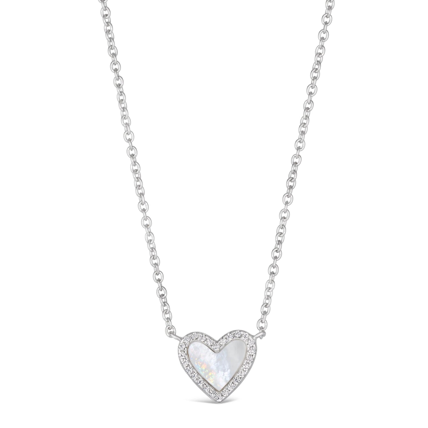 Petite Gem Inlay Necklace in Mother of Pearl Anna Zuckerman