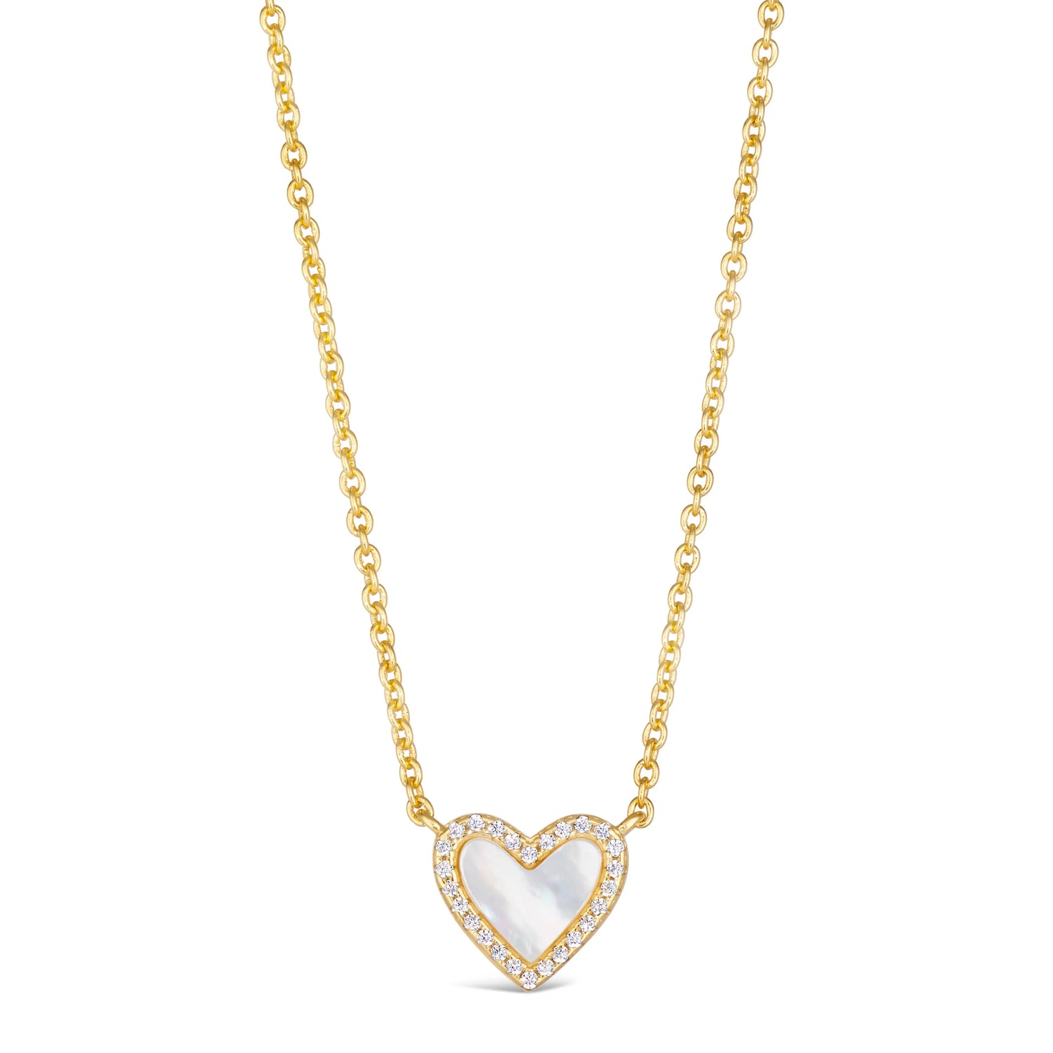 Petite Gem Inlay Necklace in Mother of Pearl Anna Zuckerman
